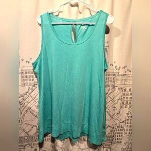NWOT Women's Calvin Klein Teal Tank With Keyhole Back Size XXL